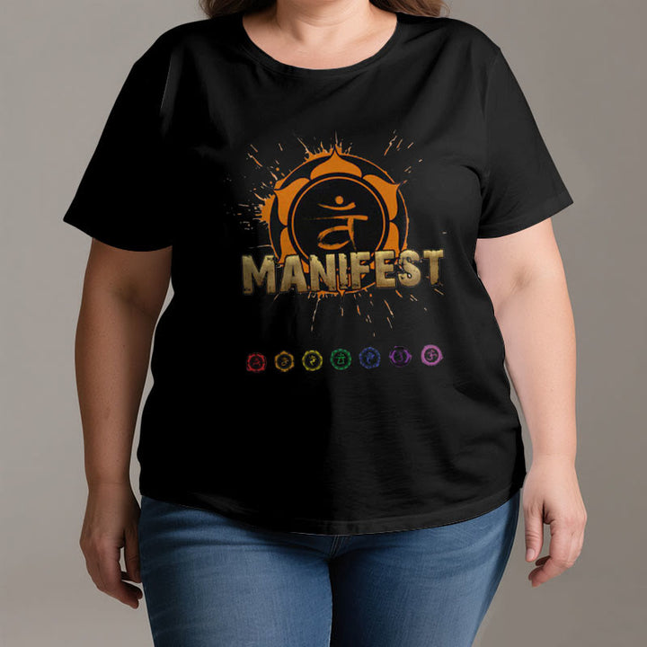 Olivenorma Unisex "MANIFEST" Throat Chakra Short Sleeve T-Shirt