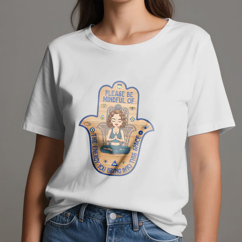 Olivenorma Hamsa Hand Meditation Protection Spiritual T-Shirt - image 1