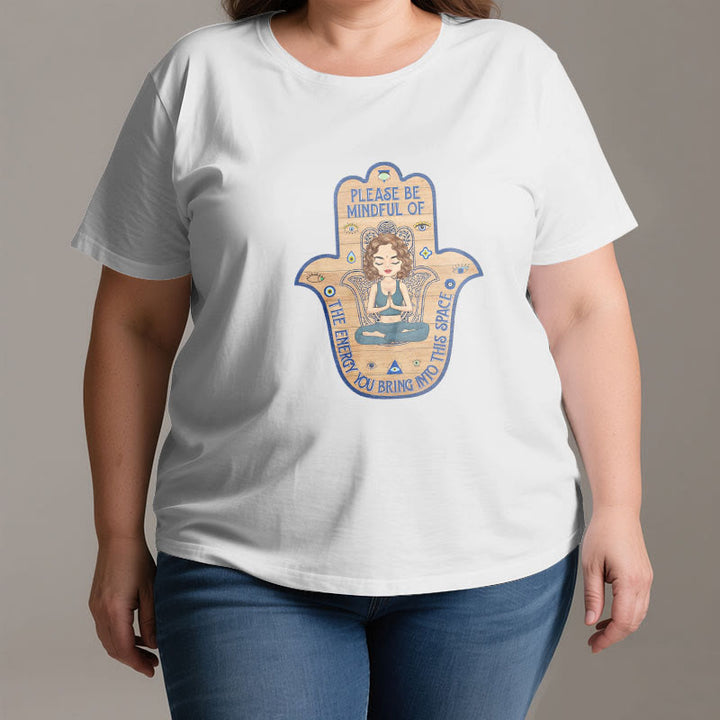 Olivenorma Hamsa Hand Meditation Protection Spiritual T-Shirt - image 3