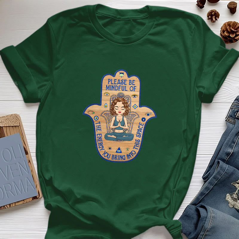 Olivenorma Hamsa Hand Meditation Protection Spiritual T-Shirt - Dark Green - 2XL - image 19