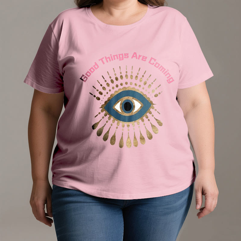 Olivenorma "GOOD THINGS ARE COMING" EVIL EYE T-Shirt - image 2