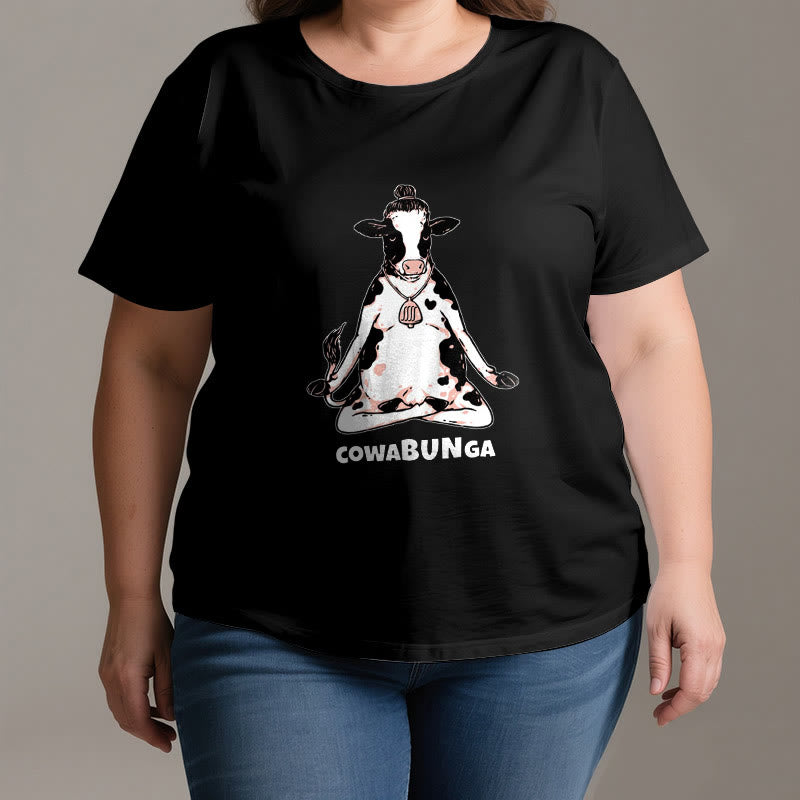 Olivenorma "Cowabunga" Yoga Cow T-Shirt - image 2