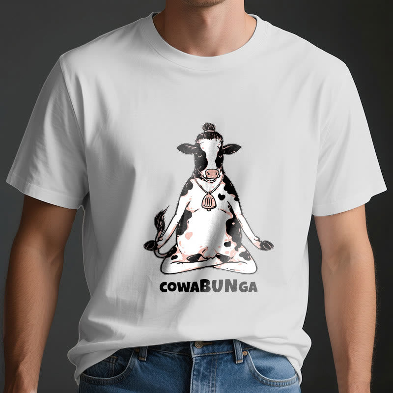 Olivenorma "Cowabunga" Yoga Cow T-Shirt - image 5