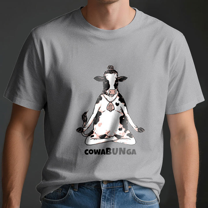 Olivenorma "Cowabunga" Yoga Cow T-Shirt - image 7