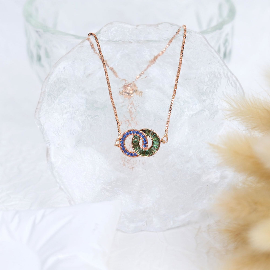 Olivenorma Custom Birthstone Gifts for Mother & Daughter Linking Circles Bracelet - image 12