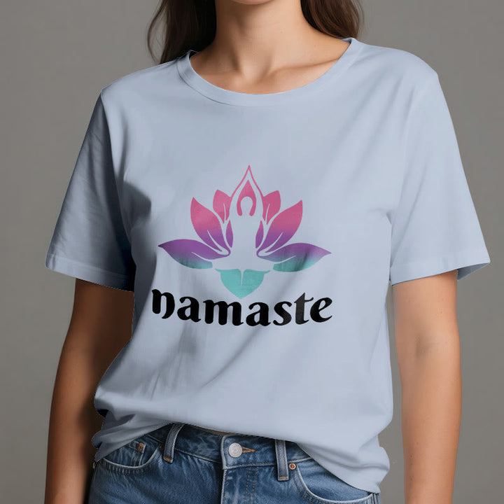 Olivenorma Namaste Lotus Mindful Cotton T-Shirt - image 11