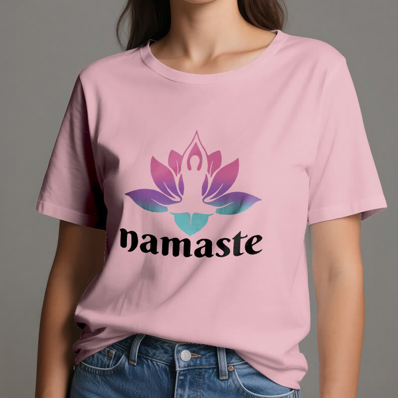 Olivenorma Namaste Lotus Mindful Cotton T-Shirt - image 13