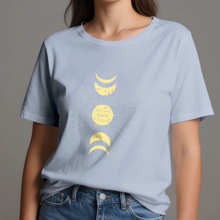 Olivenorma Moon Phases Yoga Cotton T-Shirt - image 9