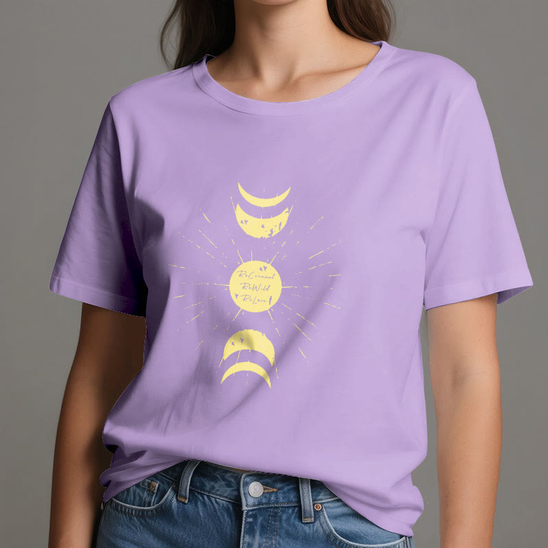 Olivenorma Moon Phases Yoga Cotton T-Shirt - image 11