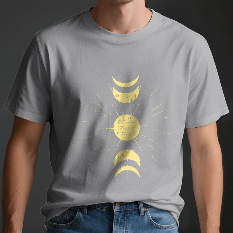 Olivenorma Moon Phases Yoga Cotton T-Shirt - image 3