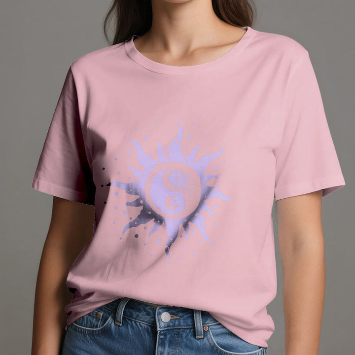 Olivenorma Yin Yang Moon Sun Cotton Comfor T-Shirt - image 12