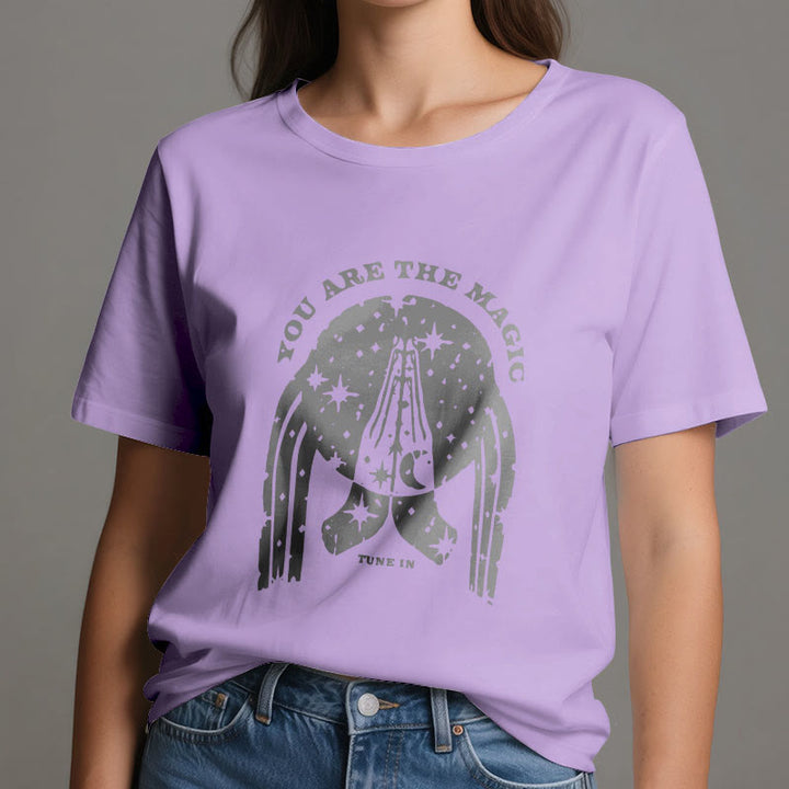 Olivenorma "Tune in You Are The Mageic" Yoga Boxy T-Shirt - image 14