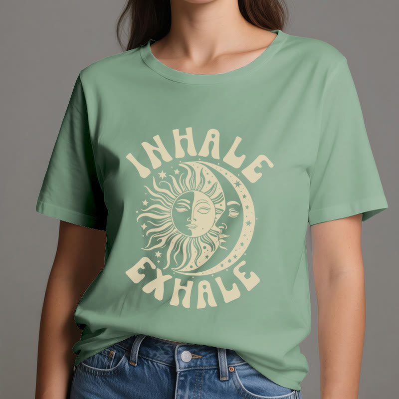 Olivenorma "INHALE EXHALE" Sun & Moon Spititual Tee T-Shirt - image 18