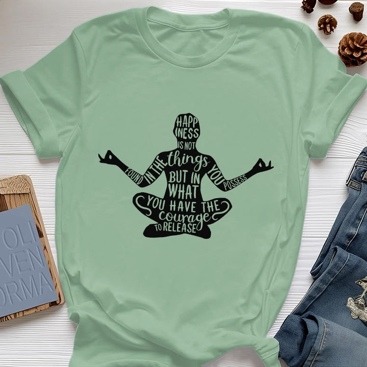 Olivenorma Meditation Tee Cotton Spiritual Yoga T-Shirt - Light Green - 2XL - image 17