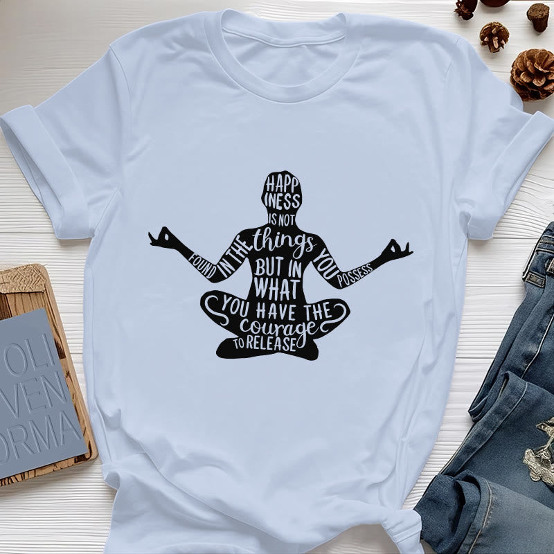 Olivenorma Meditation Tee Cotton Spiritual Yoga T-Shirt - Blue - 2XL - image 0