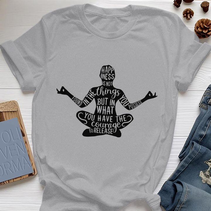 Olivenorma Meditation Tee Cotton Spiritual Yoga T-Shirt - Gray - 2XL - image 10