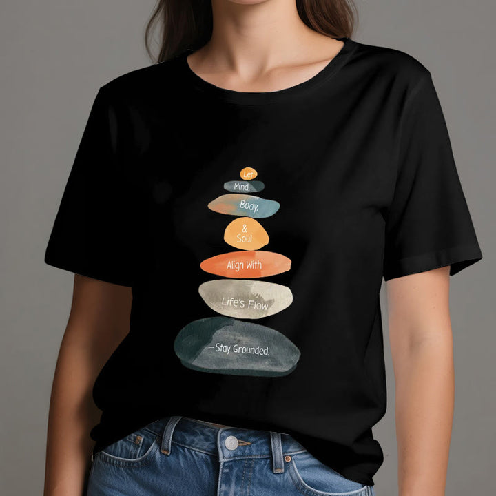 Olivenorma "Stay Grounded" Lightweight Cotton Spiritual T-Shirt - image 6