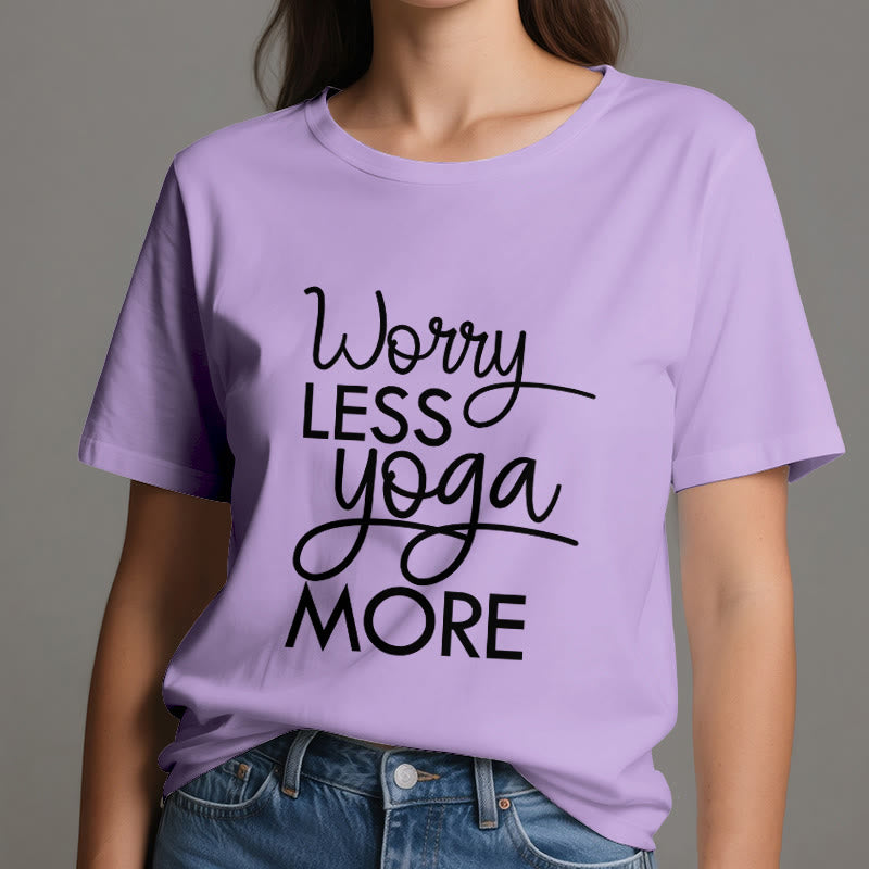 Olivenorma "WORRY LESS, YOGA MORE" YOGA Lover Tee Meditation T-Shirt - image 16