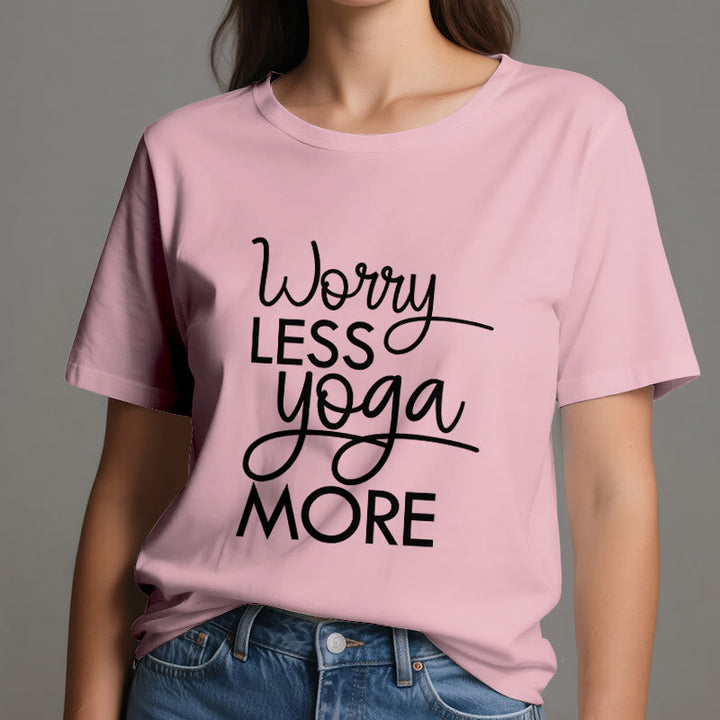 Olivenorma "WORRY LESS, YOGA MORE" YOGA Lover Tee Meditation T-Shirt - image 14