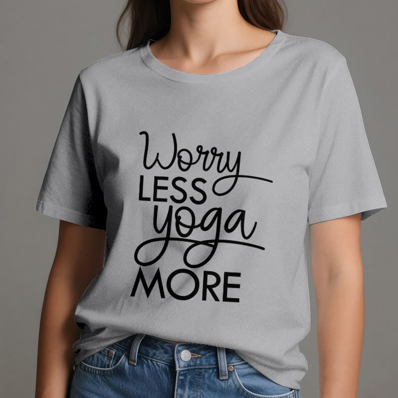 Olivenorma "WORRY LESS, YOGA MORE" YOGA Lover Tee Meditation T-Shirt - image 2