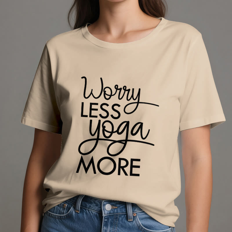 Olivenorma "WORRY LESS, YOGA MORE" YOGA Lover Tee Meditation T-Shirt - image 10