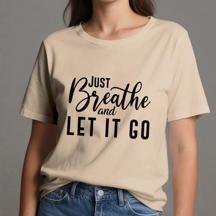 Olivenorma "JUST BREATHE AND LET IT GO" Spiritual Tee T-Shirt - image 12