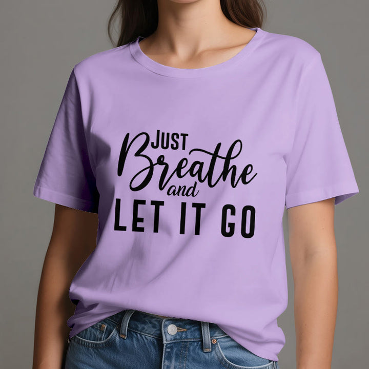 Olivenorma "JUST BREATHE AND LET IT GO" Spiritual Tee T-Shirt - image 16