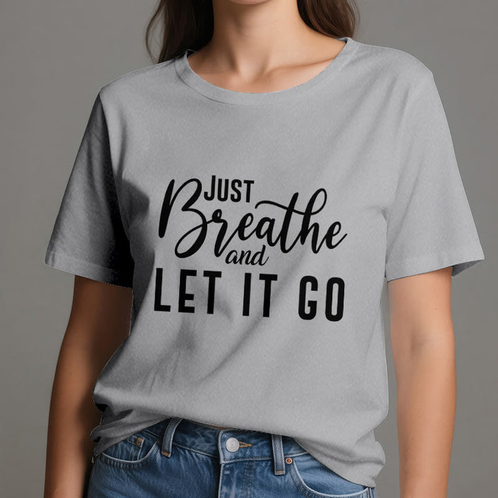 Olivenorma "JUST BREATHE AND LET IT GO" Spiritual Tee T-Shirt - image 10