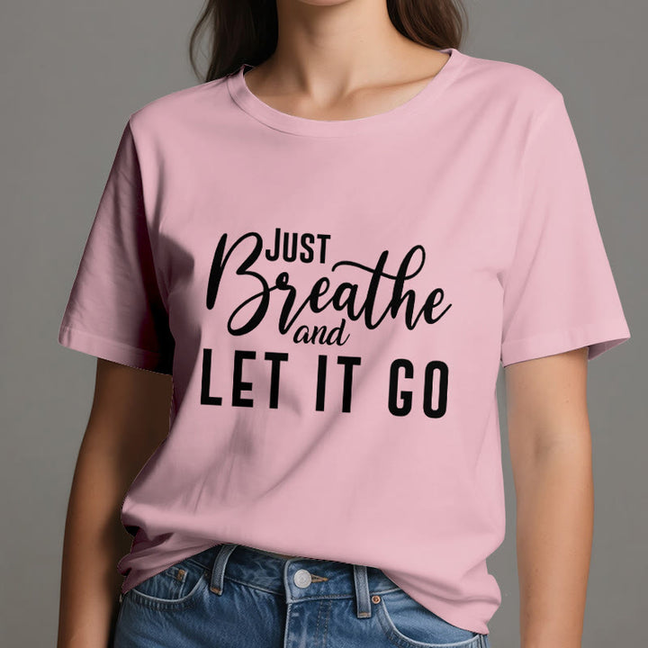 Olivenorma "JUST BREATHE AND LET IT GO" Spiritual Tee T-Shirt - image 14