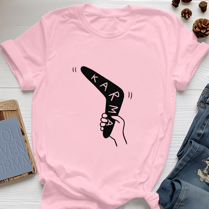 Olivenorma "KARMA" Funny Yoga Work Out Fitness T-Shirt - Pink - 2XL - image 13