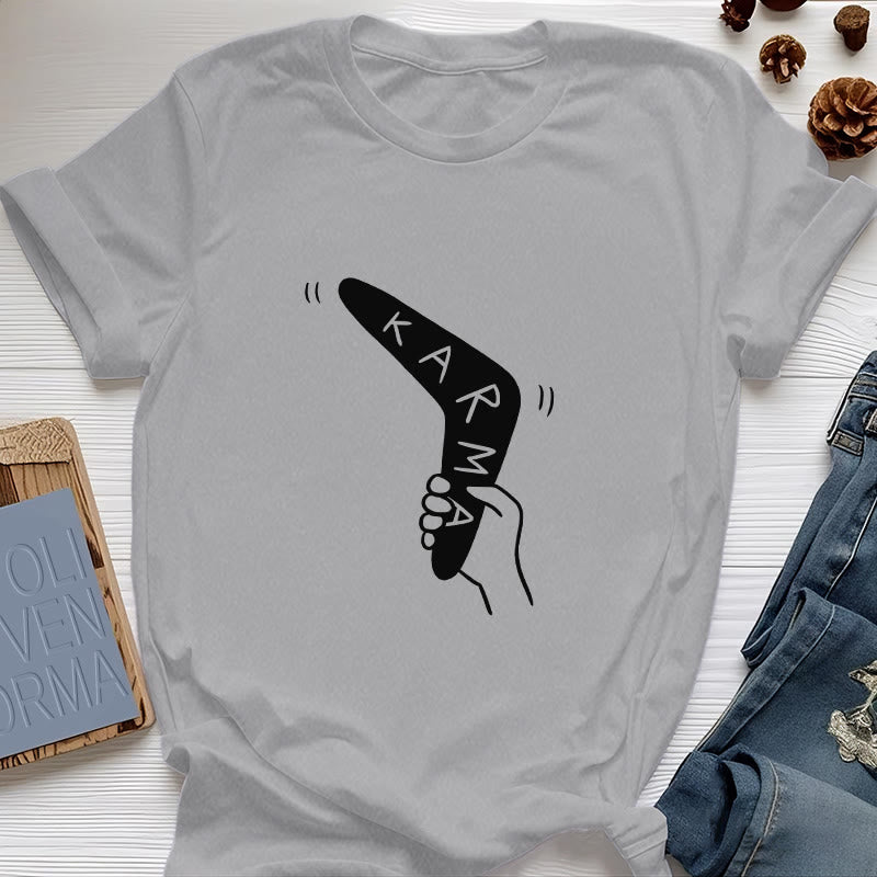 Olivenorma "KARMA" Funny Yoga Work Out Fitness T-Shirt - Gray - 2XL - image 7