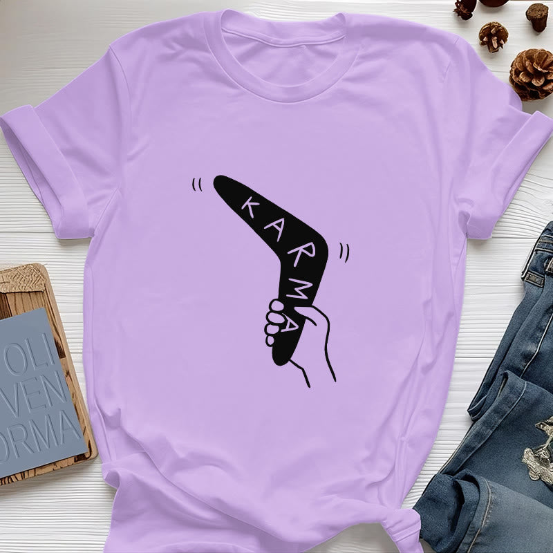 Olivenorma "KARMA" Funny Yoga Work Out Fitness T-Shirt - Purple - 2XL - image 16