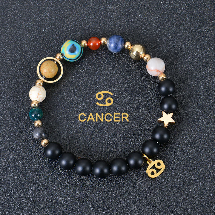 Olivenorma Twelve Constellations Eight Planets Gemstone Bracelet - Black Onyx - Cancer - image 7