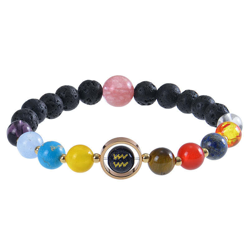Olivenorma Eight Planets Zodiac Lava Stone Bracelet - image 2