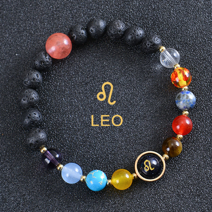 Olivenorma Eight Planets Zodiac Lava Stone Bracelet - Leo - image 15