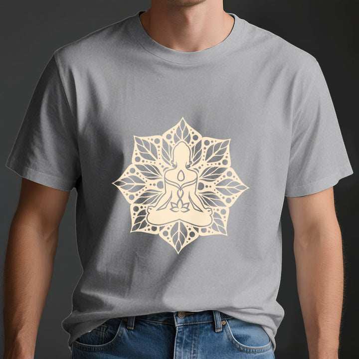 Olivenorma Medala Floral Meditation Yoga Tee T-Shirt - image 3