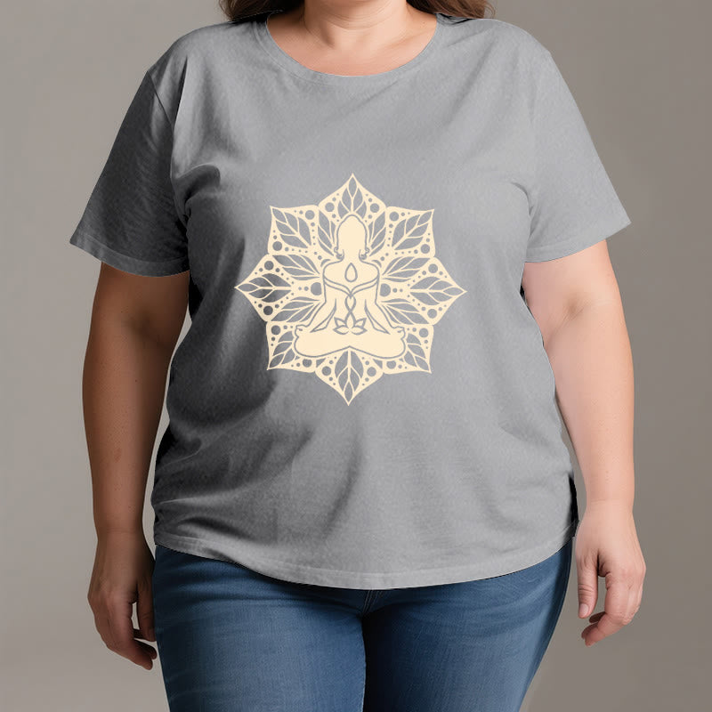 Olivenorma Medala Floral Meditation Yoga Tee T-Shirt - image 2
