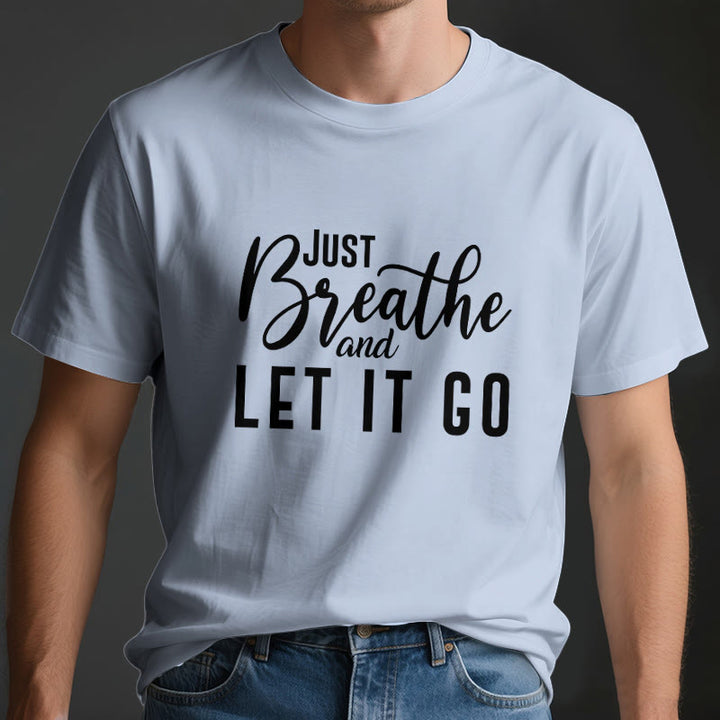 Olivenorma "JUST BREATHE AND LET IT GO" Spiritual Tee T-Shirt - image 3
