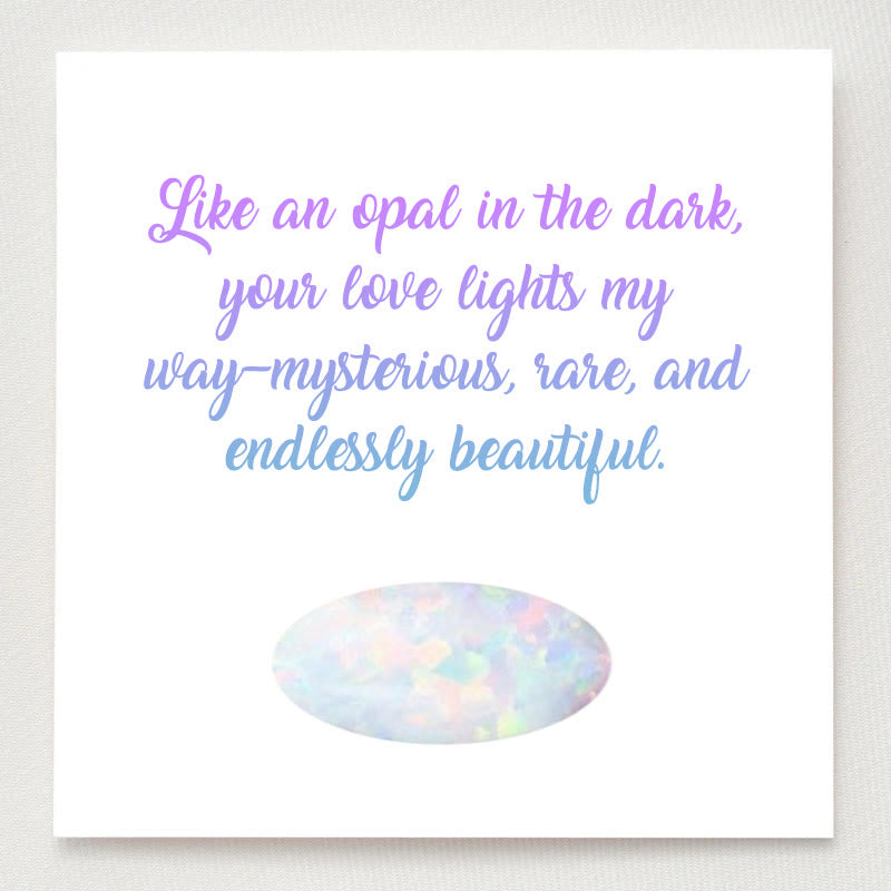 Olivenorma Eternal Glow Opal Promise Ring Set - image 3