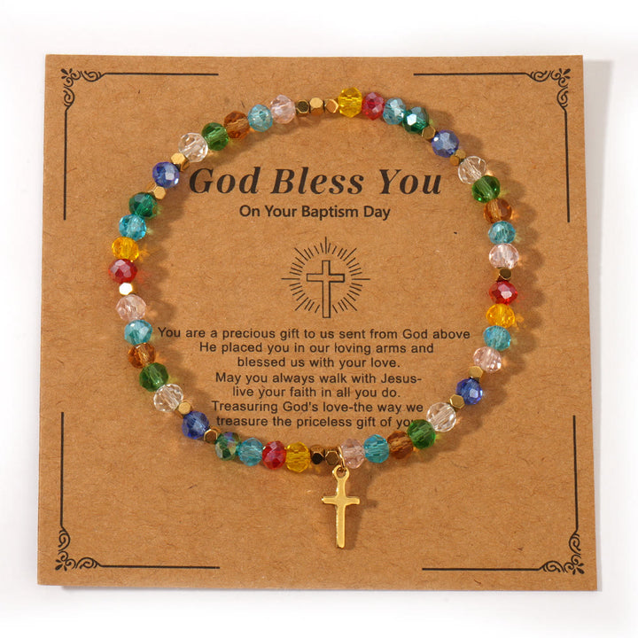 Olivenorma GOD BLESS YOU Mini Beaded Gemstone Stretch Bracelet - Style F - image 8