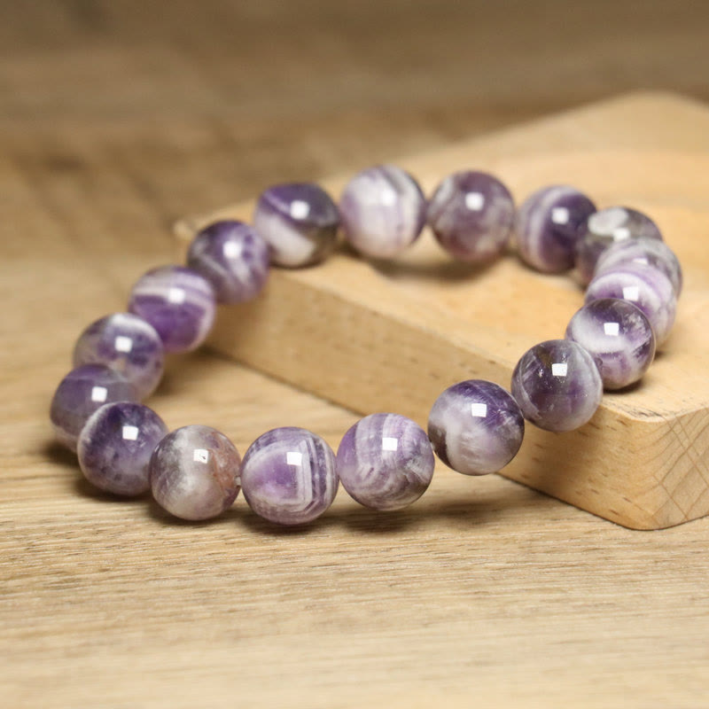 Olivenorma 10mm Fantasy Amethyst Adjustable Stretch Elastic Bracelet - image 2