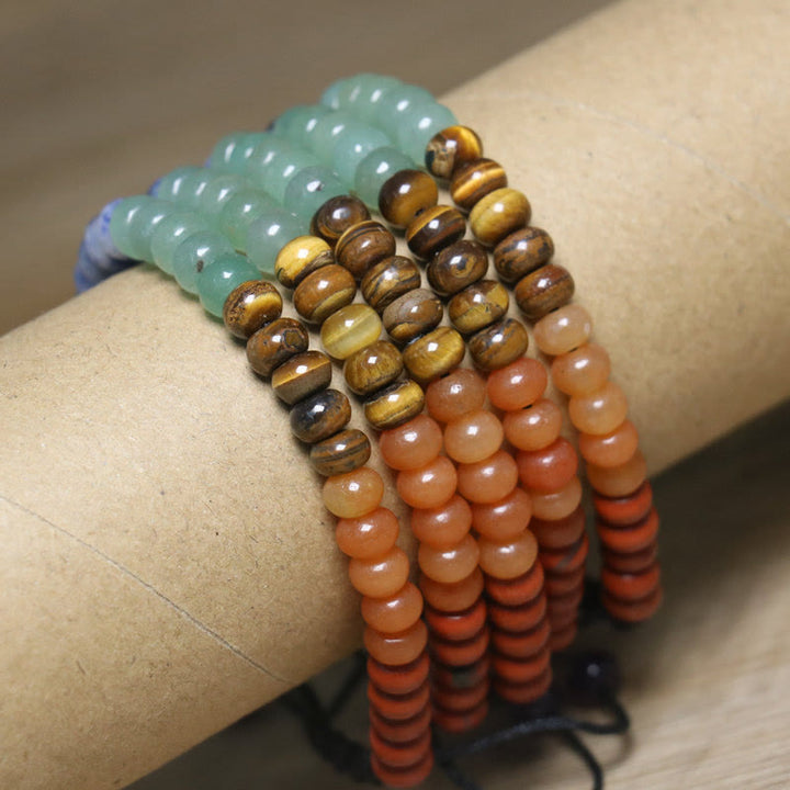 Olivenorma Natural Crystal Chakra Stone Adjustable Braided Bracelet - image 3