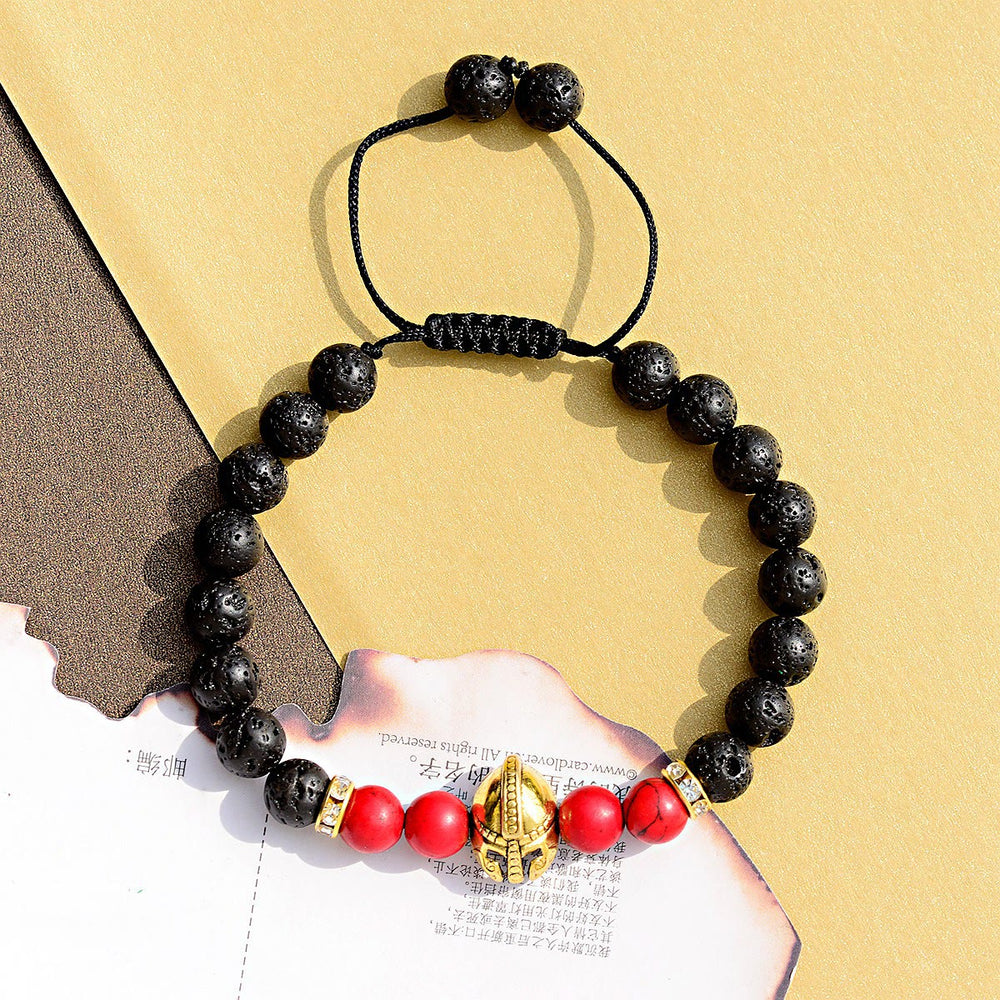 Olivenorma 8mm Adjustable Gemstone Spartan Warrior Helmet Bracelet - image 2