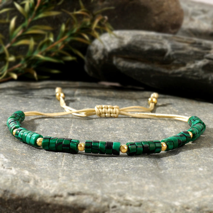 Olivenorma 3mm Mini Gems Natural Crystal Adjustable Beaded Bracelet - image 6