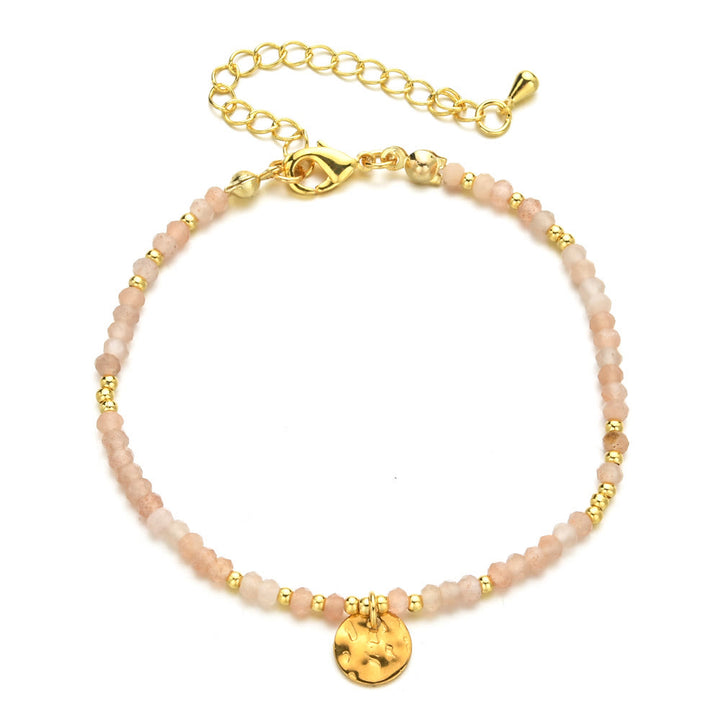 Olivenorma Fortune Biscuit Natural Mini Beads Gemstone Adjustable Bracelet - Rose Quartz - image 5