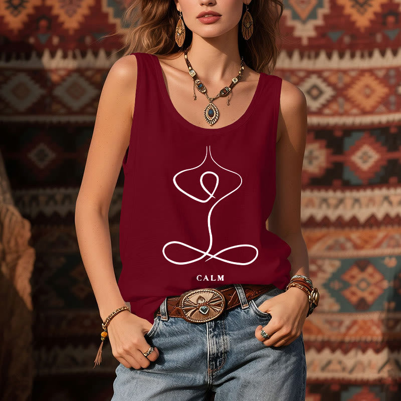 Olivenorma "CALM" & "BREATH" Yoga Tee Spiritual Tank Top - image 9