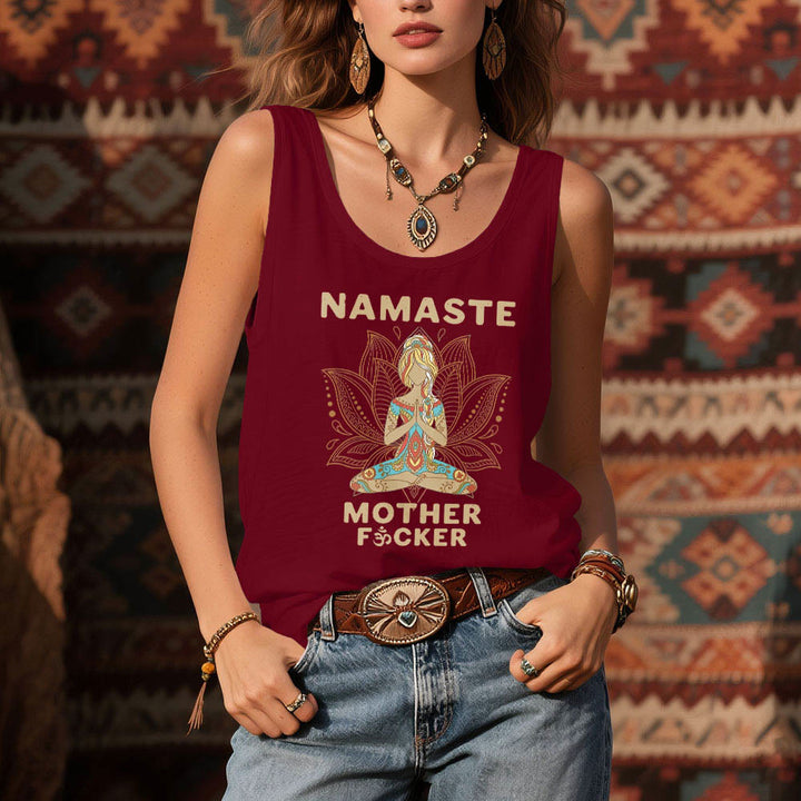Olivenorma "NAMASTE MOTHER F*CKER" Lotus Meditation Tank Top Spiritual Shirt - image 10