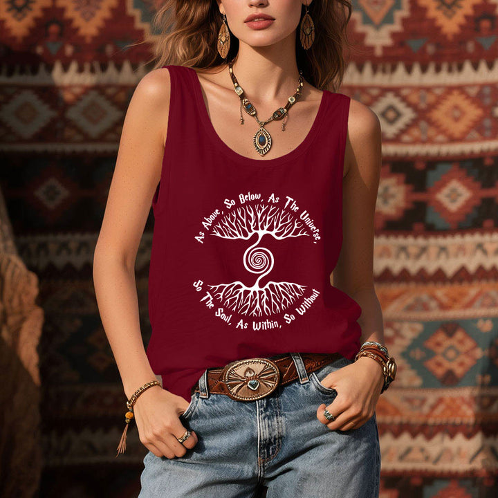 Olivenorma "As Above, So Below" Tree of Life Ladies Shirt Comfort Tank Top - image 12