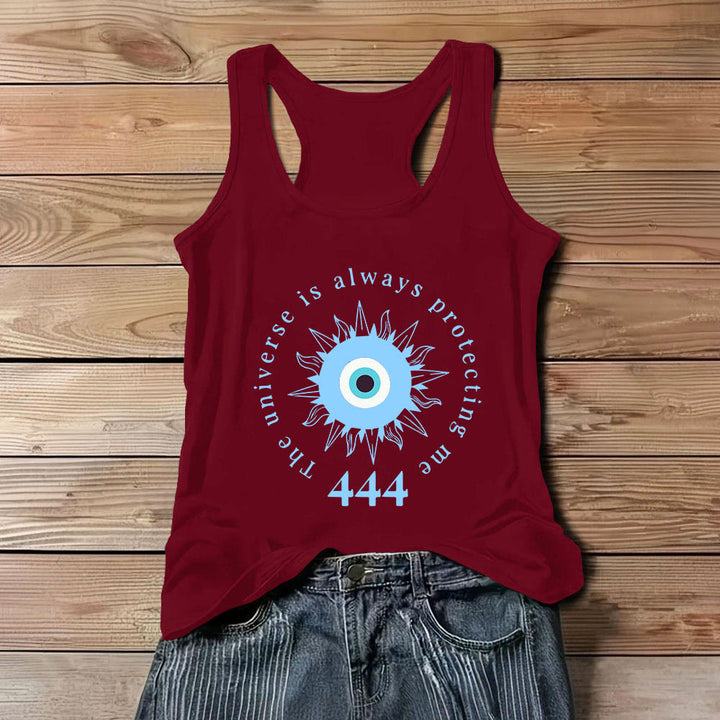 Olivenorma "444" Evil Eye Ward off Evil Protection Tank Spiritual Tee Shirt - Red - 3XL - image 9