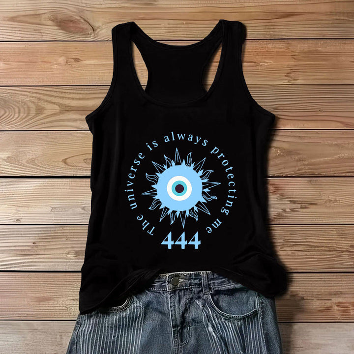 Olivenorma "444" Evil Eye Ward off Evil Protection Tank Spiritual Tee Shirt - Black - 3XL - image 5